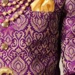 Jam Purple Designer Kimkhab Royal Rajputana Style Achkan | Elegant Ethnic Wear | Jaipurio